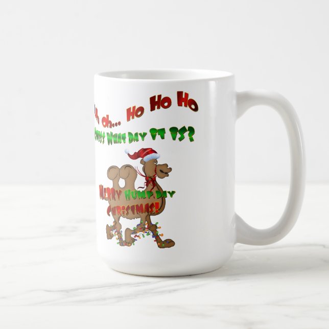 Taza De Café Merry Hump Day Camel Navidad HO HO (Derecha)