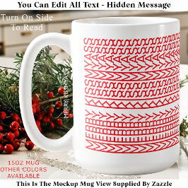 Taza De Café Merry Kissmyass 160R Hidden Message Christmas 