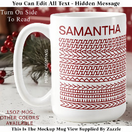 Taza De Café Merry Kissmyass Custom Name 160R Hidden Message 