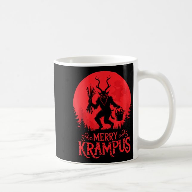 Taza De Café Merry Krampus Christmas Xmas Horror Ugly Sweater E (Derecha)