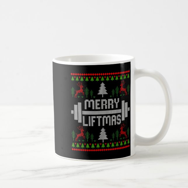 Taza De Café Merry Liftmas - Trainer Ugly Style Christmas  (Derecha)