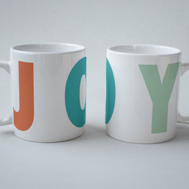 TAZA DE CAFÉ MERRY LOVE JOY | NAVIDADES COLORIDOS (Subido por el creador)