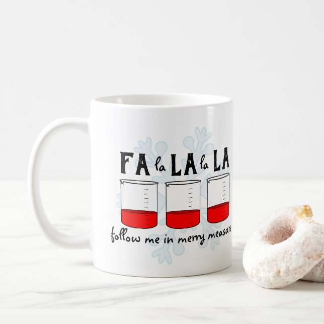 Taza De Café Merry Measure Beaker Science Teacher Carol Mug (Con donut)