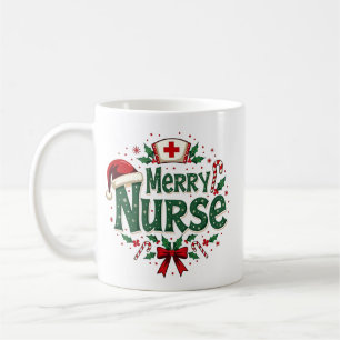 Taza De Café Merry Nurse Mug personalizado - Vacaciones para Na