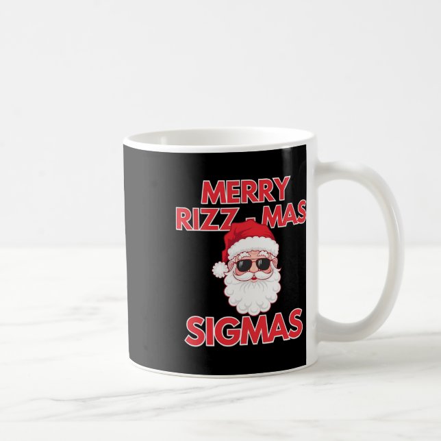 Taza De Café Merry Rizz Mas Sigmas Navidades Rizzmas Funny Sant (Derecha)