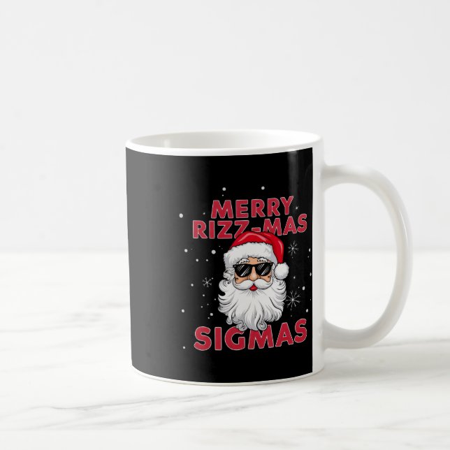 Taza De Café Merry Rizz Mas Sigmas Santa Navidades (Derecha)