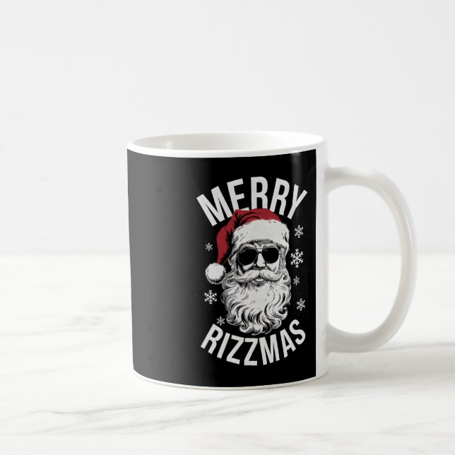 Taza De Café Merry Rizzmas Funny Christmas Santa Claus Happy Ch (Derecha)