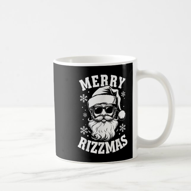 Taza De Café Merry Rizzmas Funny Christmas Santa Claus Happy Ch (Derecha)