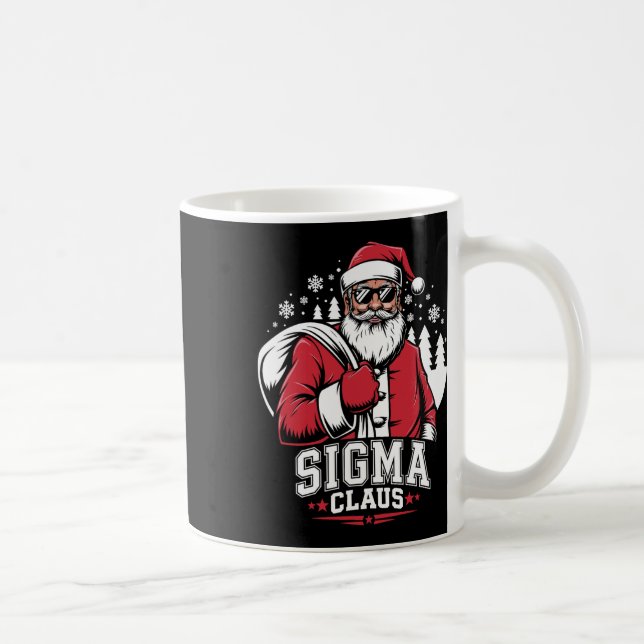 Taza De Café Merry Rizzmas Sigma Claus Funny Santa Claus 1 (Derecha)