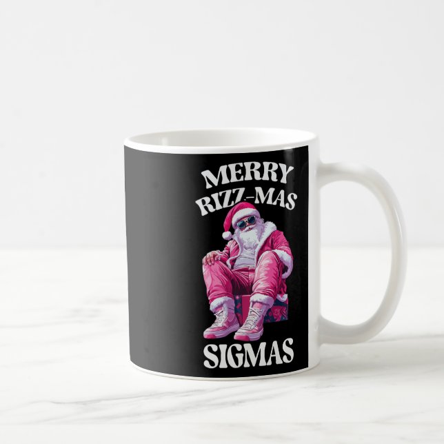 Taza De Café Merry Rizzmas Sigmas Santa Rizzler Jóvenes adolesc (Derecha)