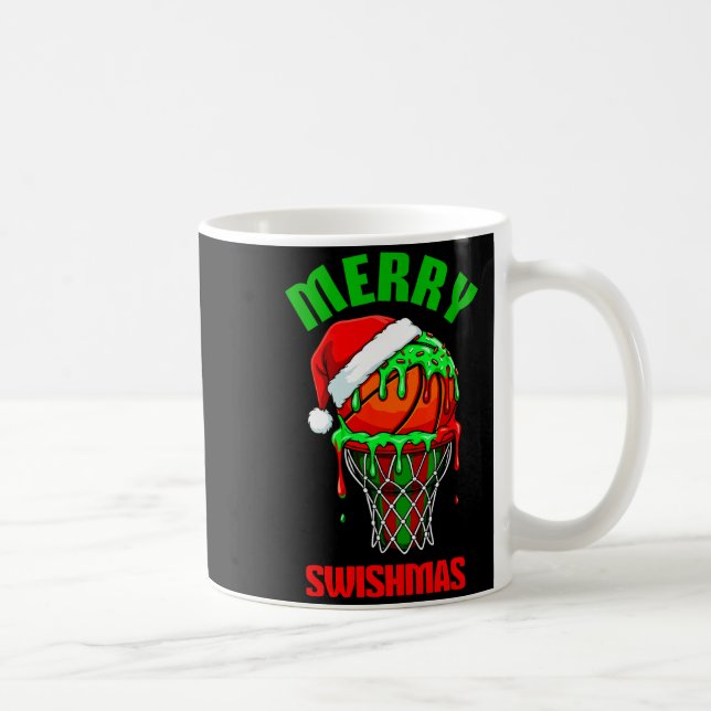 Taza De Café Merry Swishmas Basketball Ugly Christmas Xmas Men  (Derecha)