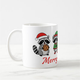 Taza De Café Merry Trashmas – Funny Christmas Raccoons 