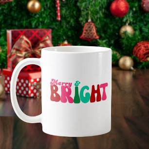 Taza De Café Merry y Bright - Navidades maximalistas