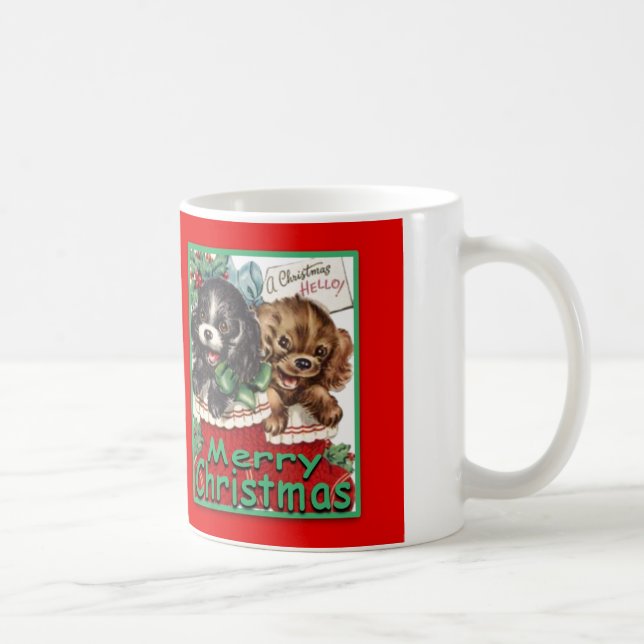 Taza De Café MerryChrsmsPuppies-ClassicWhiteMug 11oz (Derecha)