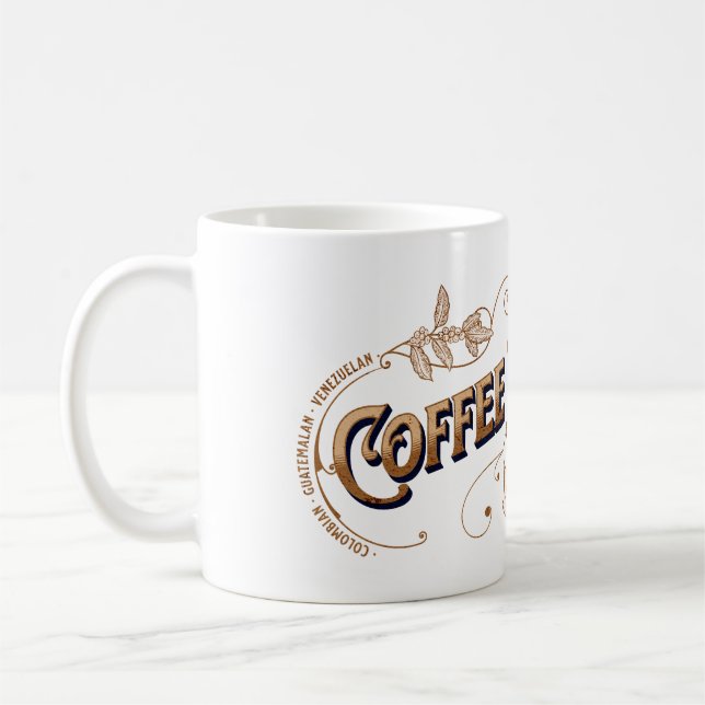 Taza De Café Mes de café de Rótulo de época (Izquierda)