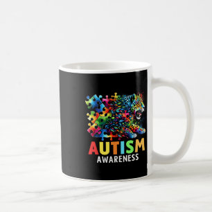 Taza De Café Mes de conciencia del autismo jaguar autista