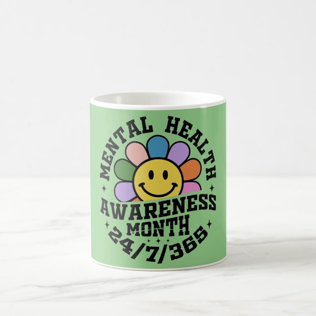 Taza De Café Mes de concientización sobre la salud mental (Centro)