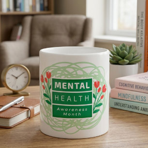 Taza De Café Mes de Concientización sobre la Salud Mental