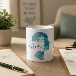 Taza De Café Mes de Concientización sobre la Salud Mental