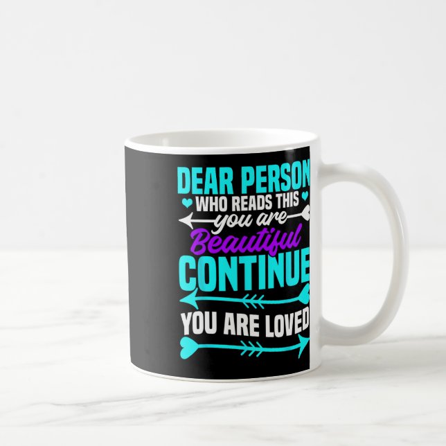 Taza De Café Mes de concientización sobre prevención del suicid (Derecha)
