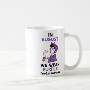 Taza De Café Mes de Concientización sobre Sobredosis Cinta Mora