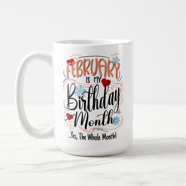 Taza De Café Mes de cumpleaños de febrero, mes entero, Capricor (Izquierda)
