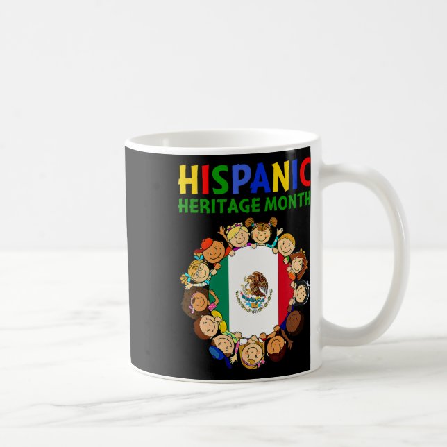 Taza De Café Mes de la Herencia Hispana México Niños Chicas (Derecha)