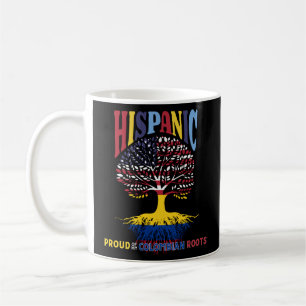 Taza De Café Mes de la herencia hispana Orgullosas raíces colom