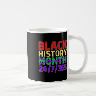 Taza De Café Mes de la Historia Negra 24 7 365 Todo el Año Pan