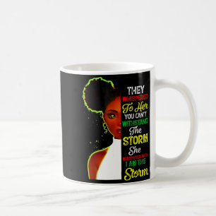 Taza De Café Mes de la Historia Negra Chica Africana Mujer Afro