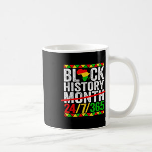 Taza De Café Mes de la historia negra del puño del corazón Amér