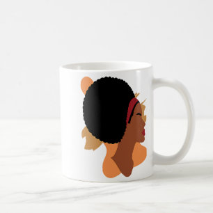 Taza De Café Mes de la Historia Negra Minimalista Reina Melanin