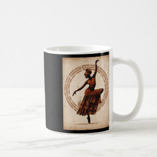 Taza De Café Mes de la Historia Negra Mujer Negra Tribyl Bailan