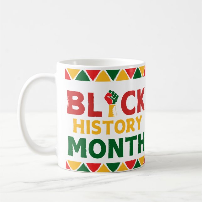 Taza De Café Mes de la Historia Negra Orgullo Mug (Izquierda)