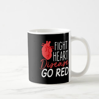 Taza De Café Mes de la Salud del Corazón - Ve Rojo - Conciencia
