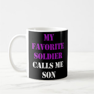 Taza De Café Mes de niño militar Llamadas moradas 11