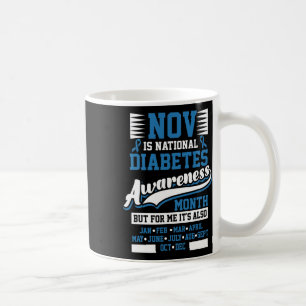 Taza De Café Mes de sensibilización sobre la diabetes T1 T2