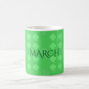 Taza De Café Mes del calendario por Janz March Green