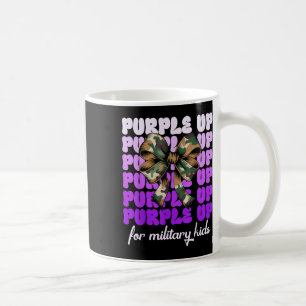 Taza De Café Mes Del Chica Militar Infantil Púrpura Por Mil