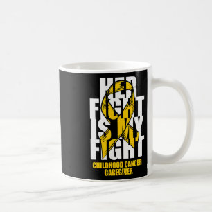 Taza De Café Mes del Cuidador de Cáncer Infantil Cinta Dorada E