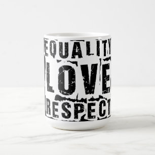 Taza De Café Mes del orgullo de amor y respeto por la igualdad