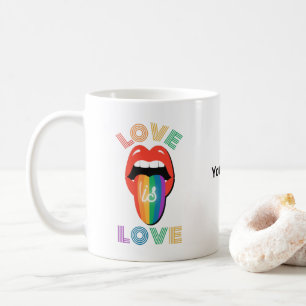 Taza De Café Mes del orgullo LGBTQ colorido por nombre personal