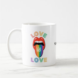 Taza De Café Mes del orgullo LGBTQ colorido por nombre personal