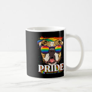 Taza De Café Mes del orgullo por la bandera arcoiris del Bulldo