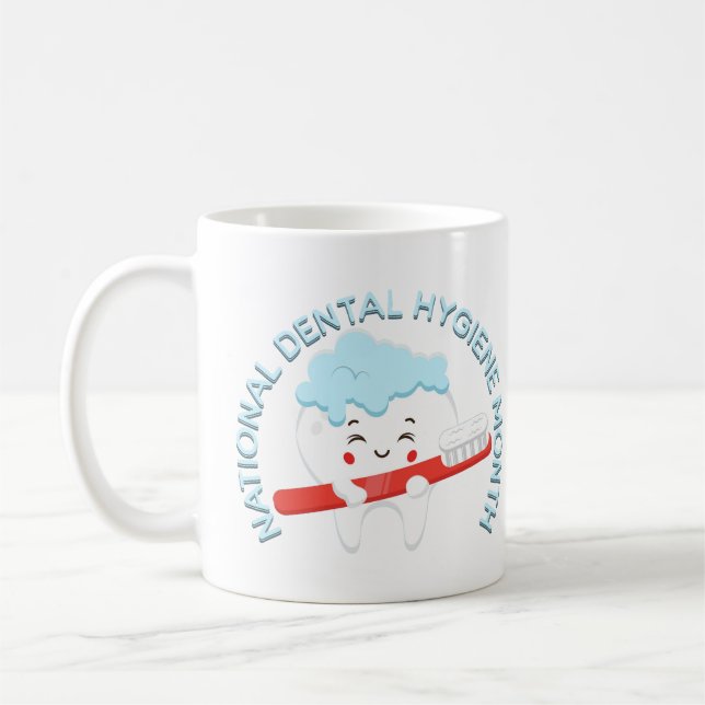 Taza De Café Mes nacional de higiene dental (Izquierda)