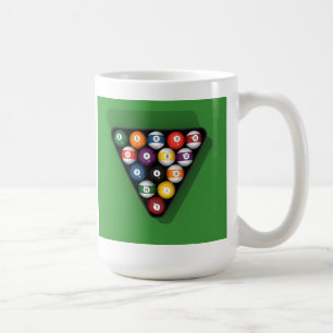 Taza De Café Mesa de billar en Green Felt Billiards: