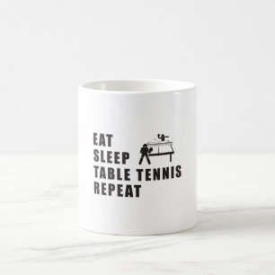 Taza De Café Mesa de tenis Paddle Ping Pong Repetir la idea de