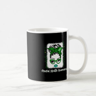 Taza De Café Messy bun Cinta de sensibilización sobre salud men