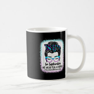 Taza De Café Messy Bun Suicide Prevención Conciencia Mes Septie