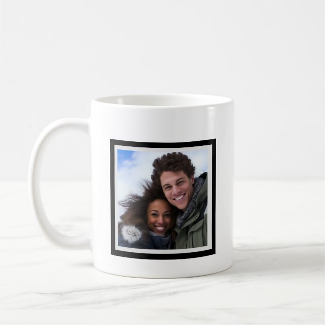 Taza De Café Met Online Personalizado con foto y nombre (Izquierda)